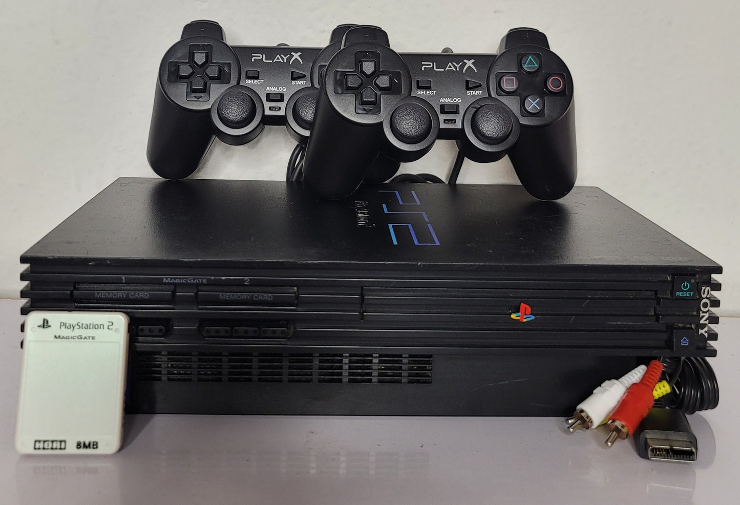 Black PS2, 2 PADS & 15 Installed Games