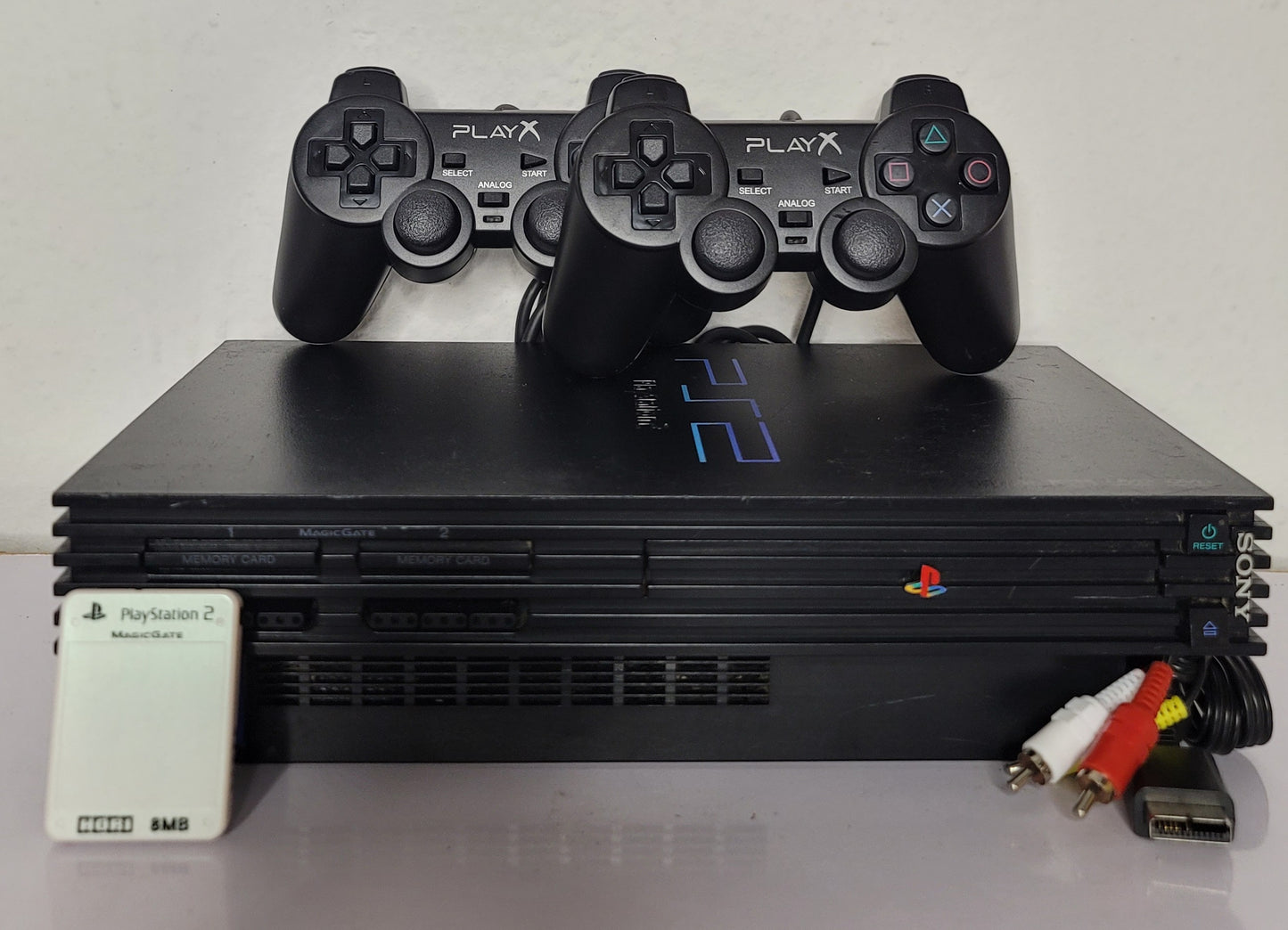 Black PS2, 2 PADS & 15 Installed Games