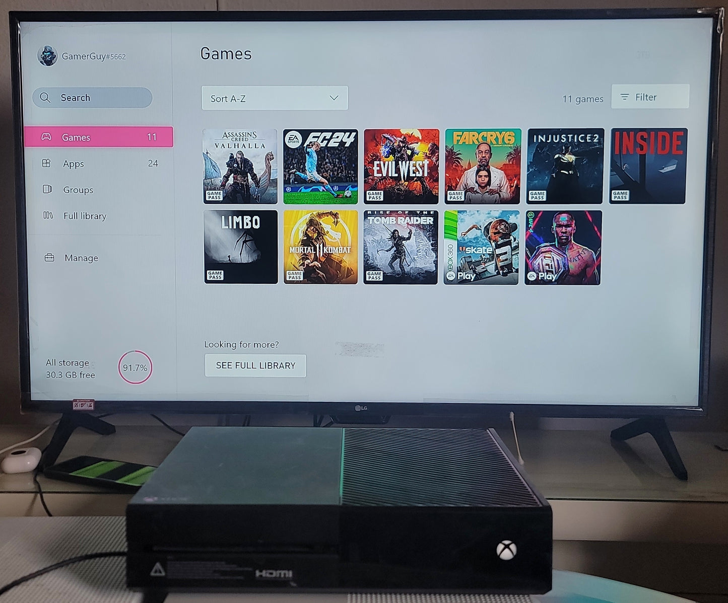 Xbox One 10 Installed Games + a wireless controller & FREE GAMEPASS SUBSCRIPTION if needed