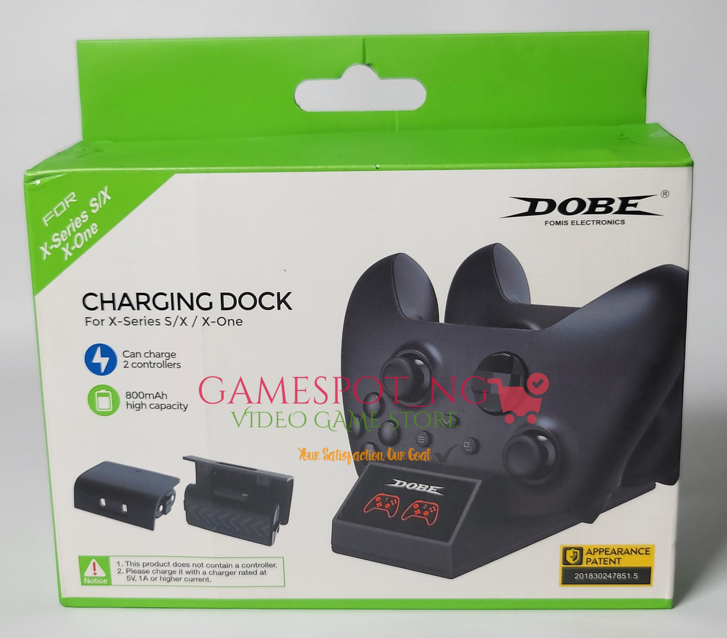 Xbox One/Series Wireless Controller Charging Dock - With 2 Rechargeable Batteries